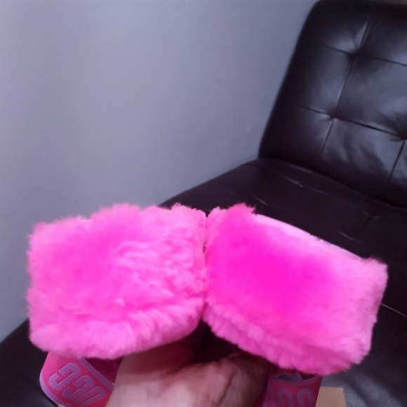 Ugg Fluff Yeah Tiger Flower Bright Pink Slingback Slip-on Slipper Womens US 11 - Picture 9 of 16